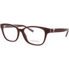 Tiffany & Co Women's Eyeglasses - Burgundy/Gold Rectangular Shape Frame | TF2270B 8389