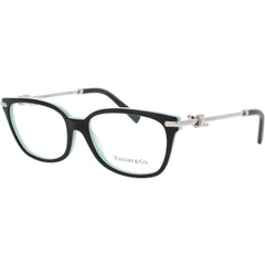 Tiffany & Co Women's Eyeglasses - Black/Blue/Silver Rectangular Frame | TF2281 8055