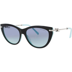 Tiffany & Co Women's Sunglasses - Black/Blue/Silver Full Rim Frame | TF4253 80559S