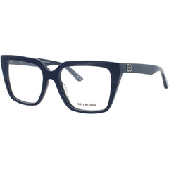Balenciaga Women's Eyeglasses - Blue Acetate Square Shape Full Rim Frame | BB0130O 010