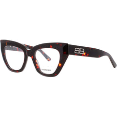 Balenciaga Women's Eyeglasses - Brown Acetate Cat Eye Full Rim Frame | BB0238O 005