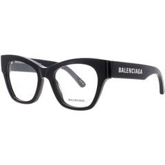 Balenciaga Women's Eyeglasses - Black Acetate Cat Eye Full Rim Frame | BB0263O 001