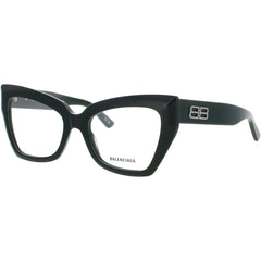Balenciaga Women's Eyeglasses - Green Acetate Cat Eye Full Rim Frame | BB0275O 004