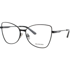 Balenciaga Women's Eyeglasses - Black Metal Butterfly Full Rim Frame | BB0282O 001