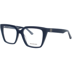 Balenciaga Women's Eyeglasses - Blue Acetate Square Shape Full Rim Frame | BB0130O 011