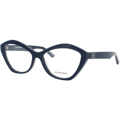 Balenciaga Women's Eyeglasses - Blue Acetate Cat Eye Full Rim Frame | BB0341O 005