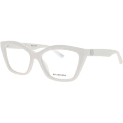 Balenciaga Women's Eyeglasses - White Acetate Cat Eye Full Rim Frame | BB0342O 011