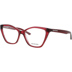Balenciaga Women's Eyeglasses - Burgundy Acetate Cat Eye Full Rim Frame | BB0405O 004