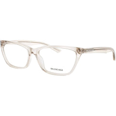 Balenciaga Women's Eyeglasses - Beige Acetate Rectangular Full Rim Frame | BB0406O 004
