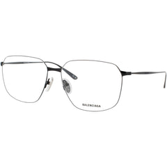 Balenciaga Women's Eyeglasses - Black Metal Square Shape Full Rim Frame | BB0414O 001