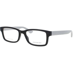 Gucci Men's Eyeglasses - Black/Grey Acetate Rectangular Full Rim Frame | GG1717O 005
