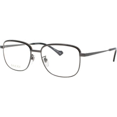 Gucci Men's Eyeglasses - Ruthenium Metal Square Shape Full Rim Frame | GG1102O 002