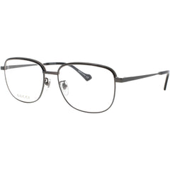 Gucci Men's Eyeglasses - Ruthenium Metal Square Shape Full Rim Frame | GG1102O 005