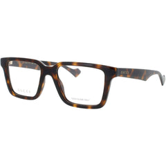 Gucci Men's Eyeglasses - Havana Acetate Square Shape Full Rim Frame | GG1729O 002