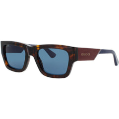 Gucci Men's Sunglasses - Havana/Red Acetate Square Shape Full Rim Frame | GG1668S 002