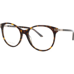 Gucci Women's Eyeglasses - Havana Acetate Cat Eye Shape Full Rim Frame | GG1450O 002