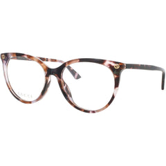 Gucci Women's Eyeglasses - Havana Acetate Cat Eye Shape Full Rim Frame | GG0093O 009