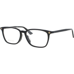 Gucci Women's Eyeglasses - Black Acetate Rectangular Full Rim Frame | GG0156OA 001