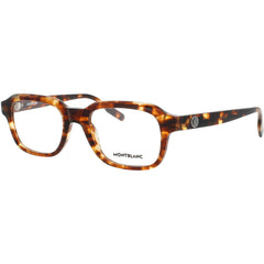 Mont Blanc Men's Eyeglasses - Havana Acetate Rectangular Full Rim Frame | MB0202O 003