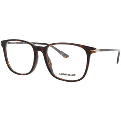 Mont Blanc Men's Eyeglasses - Havana Acetate Square Shape Full Rim Frame | MB0338O 007