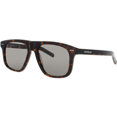 Mont Blanc Men's Sunglasses - Havana Acetate Square Shape Full Rim Frame | MB0227S 002
