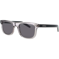 Mont Blanc Men's Sunglasses - Grey/Black Acetate Square Full Rim Frame | MB0260S 003