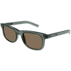 Mont Blanc Men's Sunglasses - Grey Acetate Square Shape Full Rim Frame | MB0260S 004