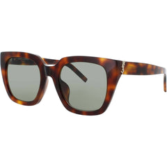 Saint Laurent Women's Sunglasses - Havana Acetate Square Shape Frame | SL-M143/F 003