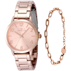 Invicta Women's Watch - Wildflower Quartz Rose Gold Dial Steel Bracelet | 49087