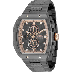 Invicta Men's Watch - S1 Rally Quartz Black Dial Gunmetal Steel Bracelet | 50239
