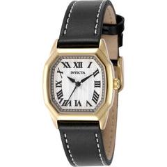 Invicta Women's Watch - Wildflower Quartz Silver Dial Black Leather Strap | 50589