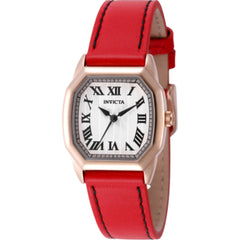 Invicta Women's Watch - Wildflower Quartz Silver Dial Red Leather Strap | 50590