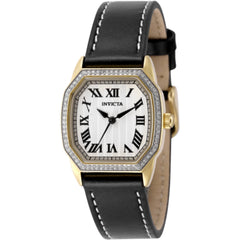 Invicta Women's Watch - Wildflower Quartz Silver Dial Black Leather Strap | 50593