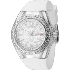 Technomarine Women's Watch - Cruise Monogram Silver Dial White Strap | TM-121171