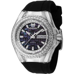 Technomarine Women's Watch - Cruise Quartz Black MOP Dial Silicone Strap | TM-121174