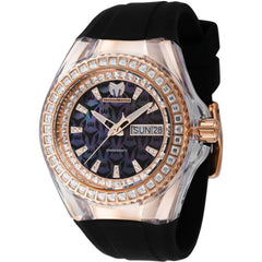 Technomarine Women's Watch - Cruise Quartz MOP Black Dial Silicone Strap | TM-121176