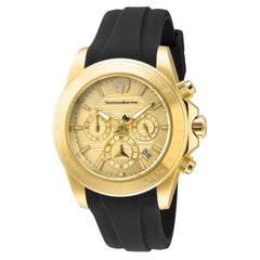 Technomarine Men's Watch - Manta Chrono Gold Tone Dial Black Strap Watch | TM-219034