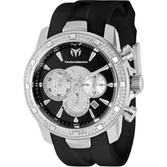Technomarine Men's Watch - UF6 Quartz Chronograph Black Silicone Strap | TM-621009