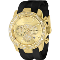 Technomarine Men's Watch - UF6 Quartz Chronograph Gold Dial Black Strap | TM-621012