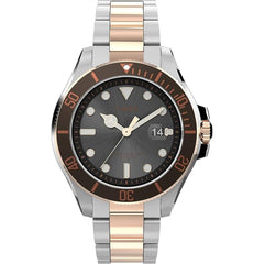 Timex Men's Watch - Harborside Coast Black Dial Two Tone Bracelet Date | TW2V42100VQ
