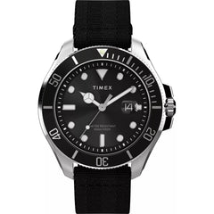 Timex Men's Watch - Harborside Coast Black Recycled Plastic Strap | TW2W62600VQ