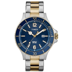 Timex Men's Watch - Harborside Quartz Blue Dial Two Tone Bracelet | TW2R64700JT