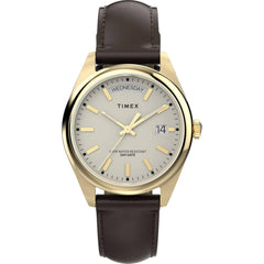 Timex Women's Watch - Legacy Quartz Cream Dial Brown Leather Strap Date | TWH6Z7710VQ