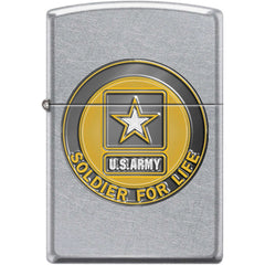 Zippo Windproof Pocket Lighter - US Army Street Chrome Metal | XC359