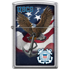 Zippo Windproof Pocket Lighter - USCG Street Chrome Metal | XC360