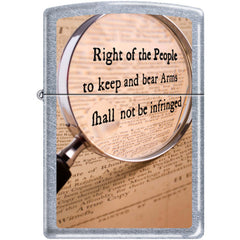 Zippo Windproof Pocket Lighter - Second Amendment Bill Of R Street Chrome | XC390