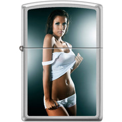 Zippo Windproof Pocket Lighter - Second Place Satin Chrome Metal | XC417