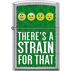 Zippo Windproof Pocket Lighter - Cannabis Design Street Chrome Metal | XC441