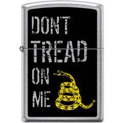 Zippo Windproof Pocket Lighter - Don't Tread On Me Street Chrome Metal | XC457