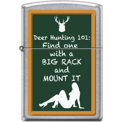 Zippo Windproof Pocket Lighter - Deer Hunting 101 Street Chrome Metal | XC482
